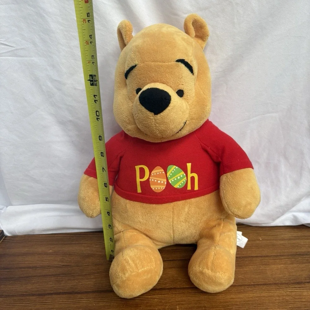 Vintage Disney Dandee Winnie The Pooh Easter Plush Bear Red Shirt Eggs
